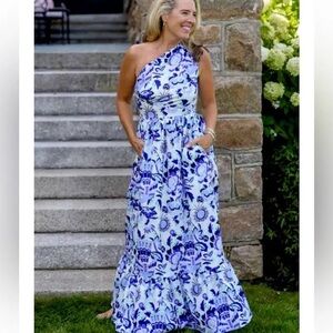 CK Bradley Southside Maxi Falconer Blue Maxi Dress NWT